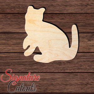 Cat 016 Shape Cutout in Wood, Acrylic or Acrylic Mirror - Signature Cutouts