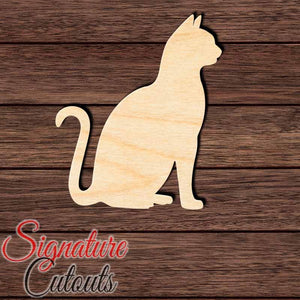 Cat 017 Shape Cutout in Wood, Acrylic or Acrylic Mirror - Signature Cutouts