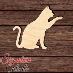Cat 018 Shape Cutout in Wood, Acrylic or Acrylic Mirror - Signature Cutouts