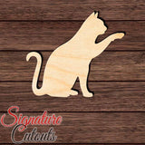 Cat 018 Shape Cutout in Wood
