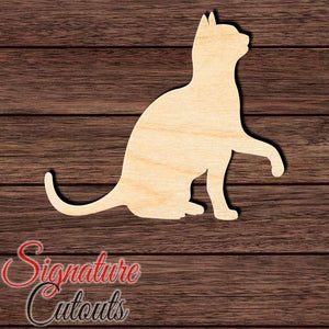 Cat 019 Shape Cutout in Wood, Acrylic or Acrylic Mirror - Signature Cutouts