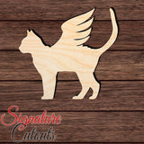 Cat with Wings 001 Shape Cutout in Wood, Acrylic or Acrylic Mirror - Signature Cutouts