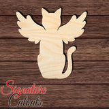 Cat with Wings 002 Shape Cutout in Wood