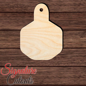 Cattle Tag 003 Shape Cutout in Wood, Acrylic or Acrylic Mirror - Signature Cutouts