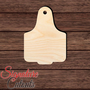 Cattle Tag 005 Shape Cutout in Wood, Acrylic or Acrylic Mirror - Signature Cutouts