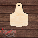 Cattle Tag 005 Shape Cutout in Wood, Acrylic or Acrylic Mirror - Signature Cutouts