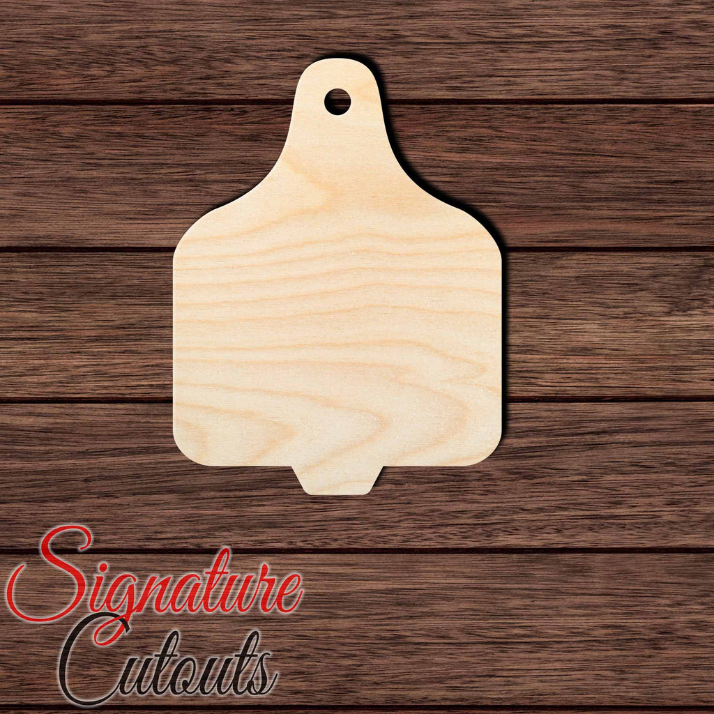 Cattle Tag 006 Shape Cutout in Wood, Acrylic or Acrylic Mirror - Signature Cutouts