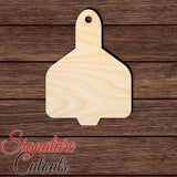 Cattle Tag 007 Shape Cutout in Wood, Acrylic or Acrylic Mirror - Signature Cutouts