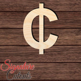 Cent Symbol Shape Cutout in Wood, Acrylic or Acrylic Mirror - Signature Cutouts