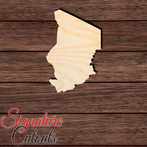 Chad Shape Cutout in Wood, Acrylic or Acrylic Mirror - Signature Cutouts