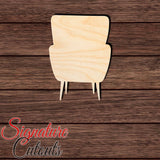 Chair 006 Shape Cutout in Wood, Acrylic or Acrylic Mirror Craft Shapes & Bases Signature Cutouts 