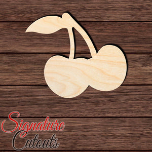 Cherry Cherries Shape Cutout in Wood, Acrylic or Acrylic Mirror - Signature Cutouts