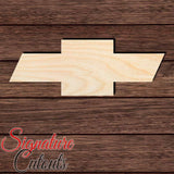 Chevy Emblem Unfinished Shape Cutout in Wood