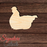 Chicken 001 Shape Cutout in Wood