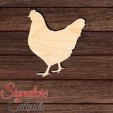 Chicken 004 Shape Cutout in Wood, Acrylic or Acrylic Mirror - Signature Cutouts