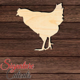Chicken 005 Shape Cutout in Wood, Acrylic or Acrylic Mirror - Signature Cutouts
