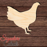 Chicken 007 - Cornish Hen Shape Cutout in Wood Craft Shapes & Bases Signature Cutouts 