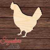 Chicken 009 - Hamburg Shape Cutout in Wood Craft Shapes & Bases Signature Cutouts 