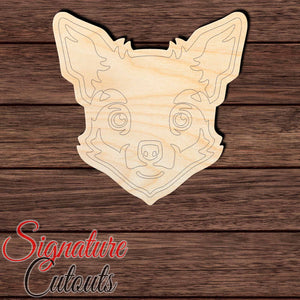 Chihuahua Head 001 Paint by Line Shape Cutout in Wood, Acrylic or Acrylic Mirror - Signature Cutouts