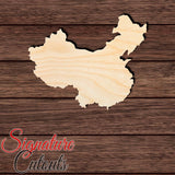 China Republic Shape Cutout in Wood