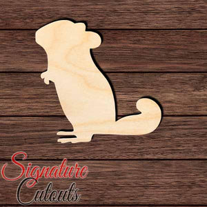 Chinchilla 001 Shape Cutout in Wood, Acrylic or Acrylic Mirror - Signature Cutouts