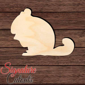 Chinchilla 004 Shape Cutout in Wood, Acrylic or Acrylic Mirror - Signature Cutouts