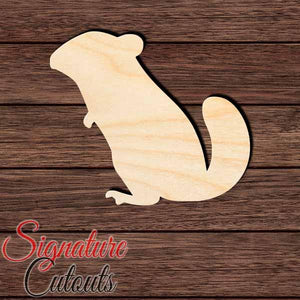 Chinchilla 008 Shape Cutout in Wood, Acrylic or Acrylic Mirror - Signature Cutouts