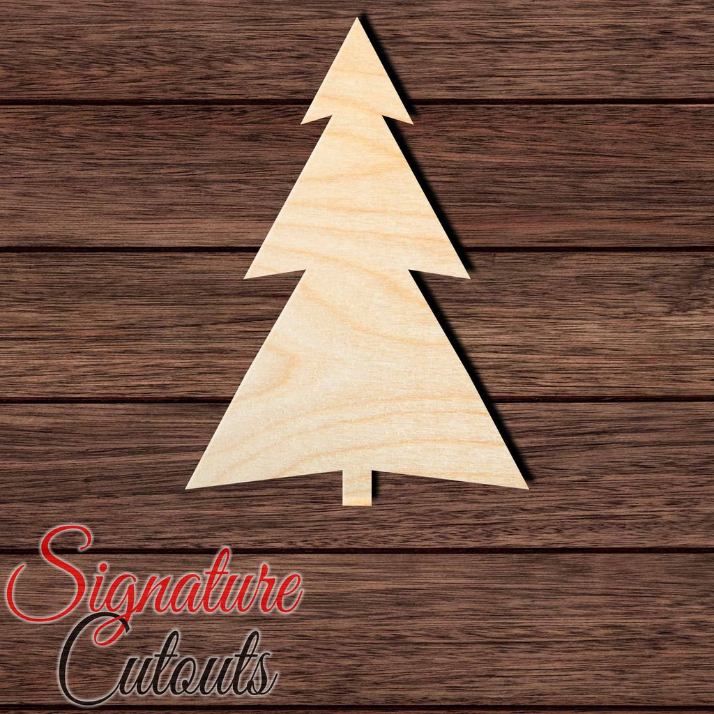 Christmas Tree 001 Shape Cutout in Wood, Acrylic or Acrylic Mirror - Signature Cutouts