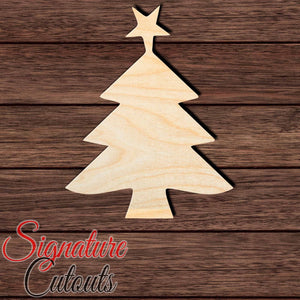 Christmas Tree 002 Shape Cutout in Wood, Acrylic or Acrylic Mirror - Signature Cutouts