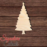 Christmas Tree 003 Shape Cutout in Wood, Acrylic or Acrylic Mirror - Signature Cutouts