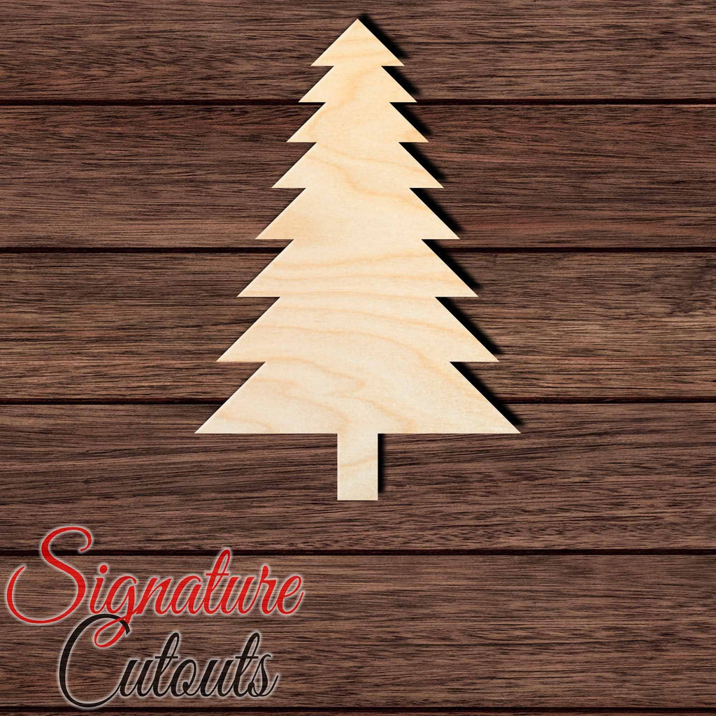 Christmas Tree 006 Shape Cutout in Wood, Acrylic or Acrylic Mirror - Signature Cutouts