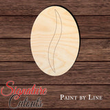 Coffee Bean 001 Paint by Line Shape Cutout in Wood, Acrylic or Acrylic Mirror - Signature Cutouts