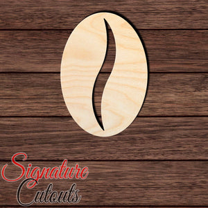 Coffee Bean 001 Shape Cutout in Wood, Acrylic or Acrylic Mirror - Signature Cutouts