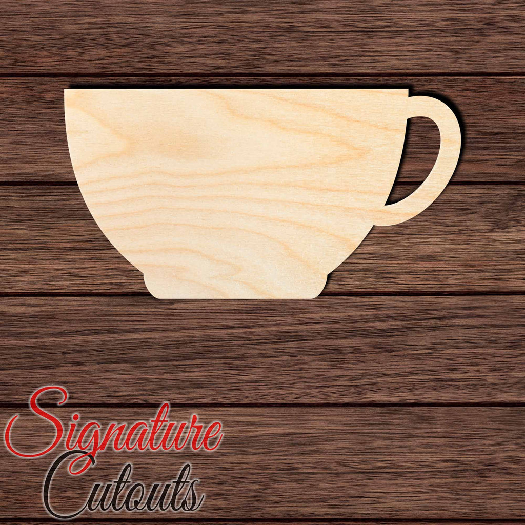 Coffee Mug 002 Shape Cutout in Wood, Acrylic or Acrylic Mirror Craft Shapes & Bases Signature Cutouts 