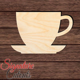 Coffee Mug 003 Shape Cutout in Wood