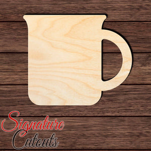 Coffee Mug 004 Shape Cutout in Wood, Acrylic or Acrylic Mirror Craft Shapes & Bases Signature Cutouts 