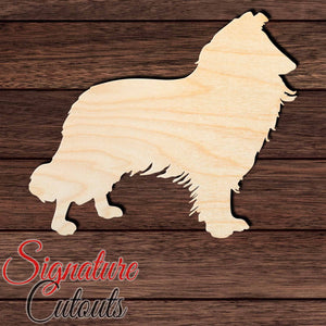 Collie Shape Cutout in Wood, Acrylic or Acrylic Mirror - Signature Cutouts