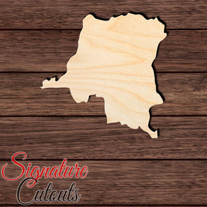 Congo Shape Cutout in Wood, Acrylic or Acrylic Mirror - Signature Cutouts