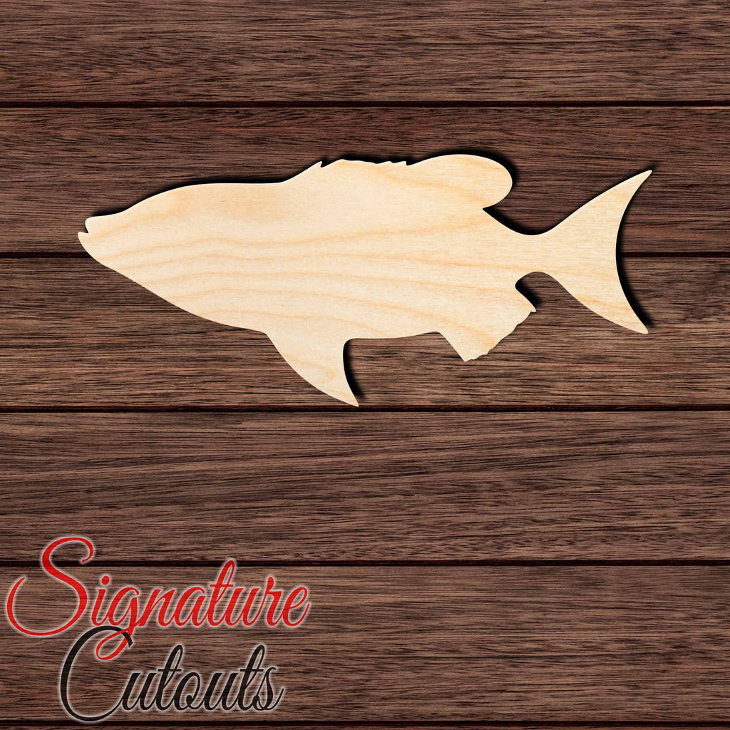 Coral Trout Shape Cutout in Wood, Acrylic or Acrylic Mirror - Signature Cutouts
