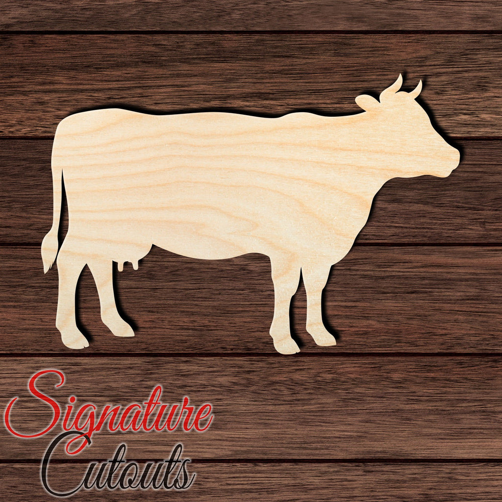 Cow 001 Shape Cutout in Wood, Acrylic or Acrylic Mirror - Signature Cutouts