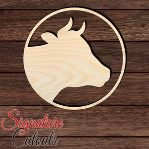 Cow 003 Shape Cutout in Wood, Acrylic or Acrylic Mirror - Signature Cutouts