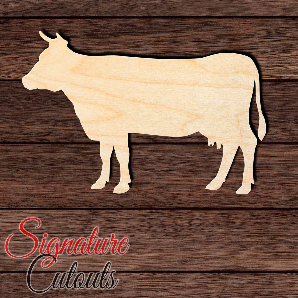Cow 005 Shape Cutout in Wood, Acrylic or Acrylic Mirror - Signature Cutouts