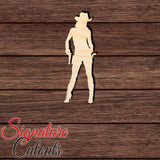 Cowgirl 001 Shape Cutout in Wood, Acrylic or Acrylic Mirror Craft Shapes & Bases Signature Cutouts 