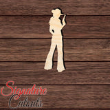 Cowgirl 002 Shape Cutout in Wood, Acrylic or Acrylic Mirror Craft Shapes & Bases Signature Cutouts 