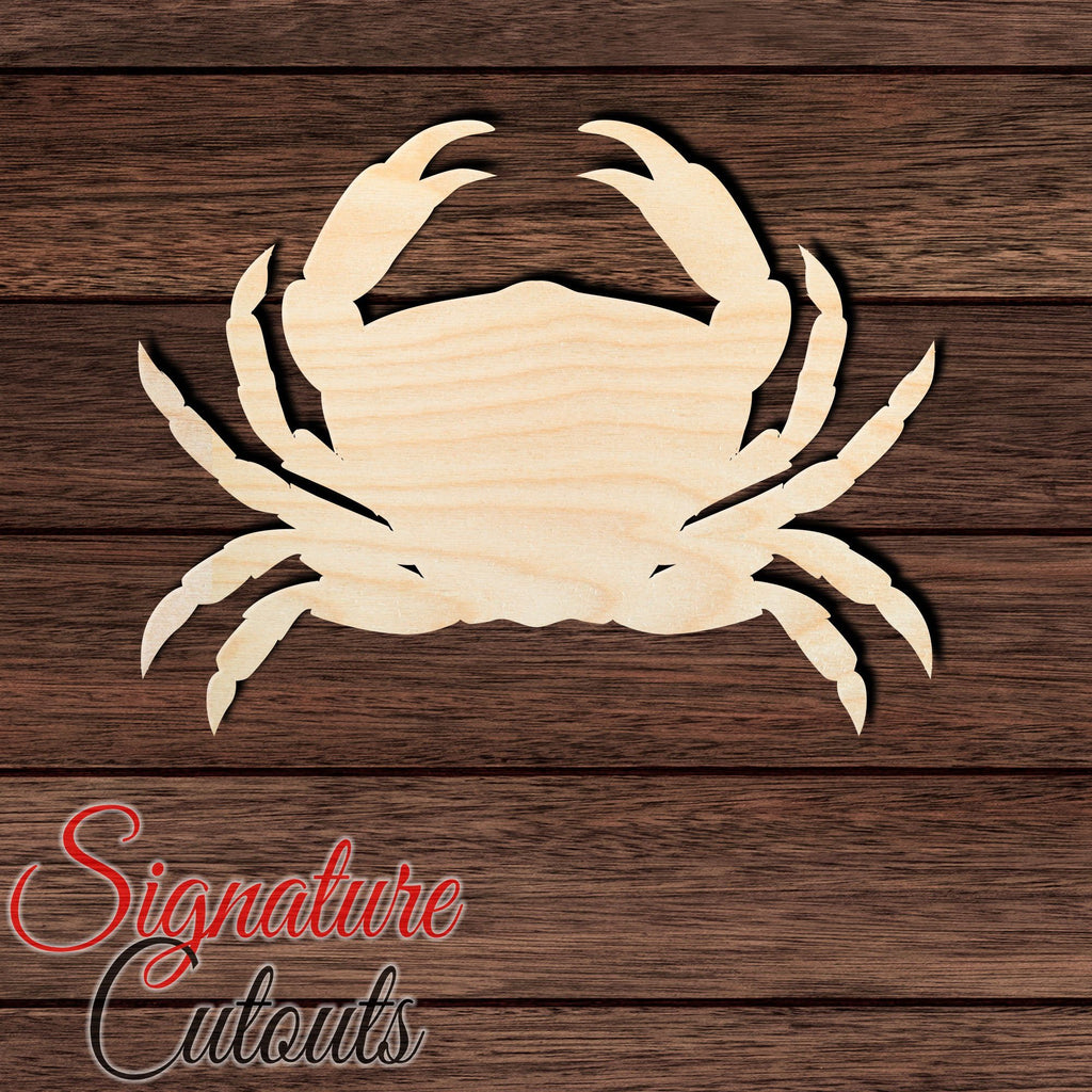 Crab 001 Shape Cutout in Wood, Acrylic or Acrylic Mirror - Signature Cutouts