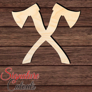 Crossed Axes 001 Shape Cutout - Signature Cutouts