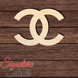 Crossed C Designer Logo 001 Shape Cutout in Wood, Acrylic or Acrylic Mirror - Signature Cutouts