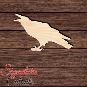 Crow 001 Shape Cutout in Wood, Acrylic or Acrylic Mirror - Signature Cutouts