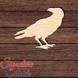 Crow 002 Shape Cutout in Wood, Acrylic or Acrylic Mirror - Signature Cutouts