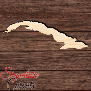 Cuba Shape Cutout in Wood, Acrylic or Acrylic Mirror - Signature Cutouts